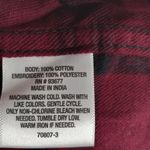 a.n.a . XXL Plaid Flannel Embroidered Shirt Dress in Black Maroon Plus Photo 2