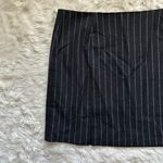 Madewell Skirt Wool-Blend Mini Pinstripe Italian Fabric Almost Black 12 NWT New Photo 6