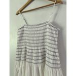Saylor  Maternity Adalene Dress White Smocked Maxi Dress Size Large Photo 5