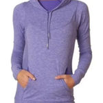 prAna  Sweatshirt Womens Medium Purple Ember Cowl Neck Thumb Hole Pullover‎ Top Photo 0