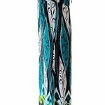 Heart soul Halter Maxi Dress Paisley Green Brown Wood Beads Neck Large EUC Photo 6