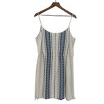 Loft  Cream Embroidered Empire Waist Spaghetti Strap Dress XL Photo 6