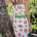 Anthropologie EVA FRANCO x  floral 2 piece set skirt tank vacation travel M Photo 0