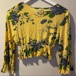 Urban Outfitters  small floral long sleeve ruffle crop 90’s inspired vneck boho Photo 5