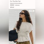 Free People MOVEMENT For The Win Tee LARGE Tie-Front Wrap Top Oatmeal Heather Photo 9