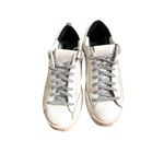 P448  John pearl glitter leather monochrome sneakers size 38 Photo 2