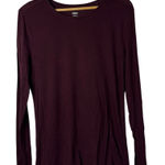 Mossimo Burgundy Red Crewneck Tissue Long Sleeve T Photo 0
