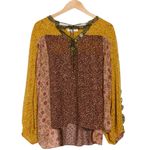 DR2 Daniel Rainn Long Sleeve Floral Peasant Top Yellow Size 1X Photo 2