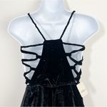 Free People 90s Forever Velvet Overall Size Extra Small XS Wide Leg Black NEW Photo 6