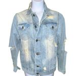 Brooklyn Cloth  Light Blue Distressed Denim Jacket Photo 0