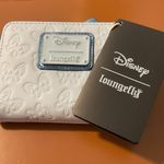 Lounge Fly Disney  Butterfly Blue and White Bow Zip Around Wallet. 4”x 5”. NWT Photo 4