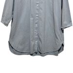 MiB Women Tunic Top 2X Slate Blue Button Front Textured Cotton Lagenlook Coastal Photo 1
