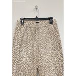 J.Crew Pants Women's Beige Ivory Linen Blend Leopard Cuffed Beach City - Size 4 Photo 1