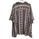 Catherines NWT  Geometric‎ Southwestern Short Sleeve Button Front Shirt Size 4X Photo 3