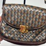 Bottega Veneta  Intrecciato Nappa Lock Flap Shoulder Woven Bag in brown green Photo 10