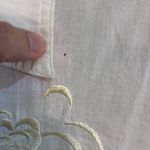 We womens embroidered semi sheer lightweight boho hippie western blouse white L Size L Photo 7