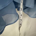 Sundance Light Blue Lace Floral Ruffle Trim Sleeveless Maxi Dress Small Party Photo 6