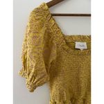 Cleobella  Luna Mini Dress Camellia Print $208 Organic Cotton Smocked S EUC Photo 4