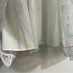 JessaKae Coquette White Blue Floral Lace Midi Dress Size XL Milkmaid Cottagecore Photo 6