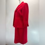 Coldwater Creek  Red Embroidered Jacket Knee Length Sheath Dress 2 Piece Size 10P Photo 2