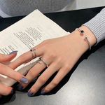 Boutique Twist‎ Cuff Bracelet 925 Sterling Silver Black Onyx, Adjustable Photo 10