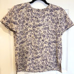 Norton Mcnaughton Petite Floral Print Short Sleeve Top Blouse 8P Photo 0