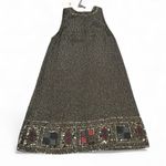 Anthropologie  RAGA Hanna Beaded Moss Green Swing Dress Size M Photo 6