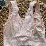 B.tempt'd  satin lace bra bralette blush pink XS lounge sleep pj comfy sexy Photo 3