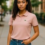 Lacoste Women’s Polo Shirt Pink Size 32 Preppy Golf Photo 0