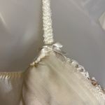 Victoria's Secret Cream Semi Sheer Padded Cup Open Front Lace Trim Cami Top 34B Photo 6