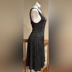 Green Dragon California Black Metallic Silver T Shirt Dress Cut Out Bow Sz S Photo 3