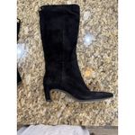 Sam Edelman Molly Black Suede Tall Knee High Kitten Heel Boots Size 6 M Display Photo 1