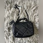 Badgley Mischka  Quilted Vegan Leather Chain Bag black cross body purse Photo 3