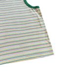 Mother Strong and Silent Type Pocket Tank Top Shirt Green Multi Stripe Sz Large Photo 9