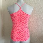 PINK - Victoria's Secret Victoria’s Secret Pink Bright Pink Diamond Pattern Racerback Tank Top XS Photo 3
