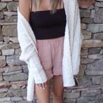 White Popcorn Cardigan Size M Photo 0