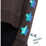 Ivory Ella  Cropped Hoodie Metallic Foil Stars XS Photo 2