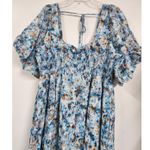 Anthropologie By Short-Sleeve Smocked Babydoll Midi Dress Size XL B32 Photo 6