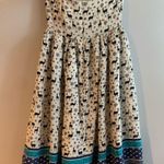 Anna Sui for Anthropologie Silk Strapless Novelty Deer Print Dress Size 2 Photo 4