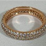 Gold Diamond Diamonds Bling Glam Band Ring Jewelry Size 8 🤎✨ Photo 3