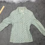 Vintage Sisley Blazer Jacket Celery Green Textured Size Medium Photo 8