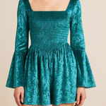 Free People NEW Bali Tightrope Romper In Turquoise Combo, S Photo 0