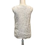 Lungo L'Arno White Large‎ Blouse 100% Linen Blouse Tank Lace Side Split Italy Photo 1
