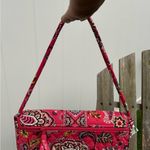 Vera Bradley Knot Just A Clutch Shoulder‎ Bag Pink Paisley Call Me Coral 12x6” Photo 3