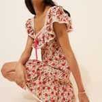 RIXO Laney Floral Mini Babydoll Dress Red Size 10 Photo 0