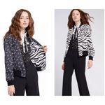 Alice + Olivia NWT- Lonnie tiger/feminist print Reversible Bomber Jacket Size M Photo 1