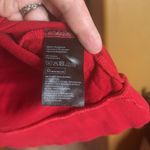 H&M Divided  Red Long Sleeve 100% Cotton Tee with Stripe Size Medium Photo 6