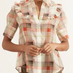 Lee Mathews Eugenie Plaid Ruffle Top Sz. 1 (US 4) Photo 0