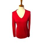 Tommy Hilfiger Red Sweater w/Gold Studs Long Sleeve NWT Medium Photo 1