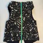 ZARA  Black White Charcoal Textured Open Front Vest Small Made in Spain Woolly Photo 7